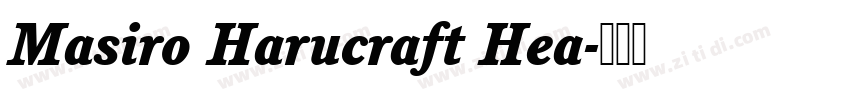 Masiro Harucraft Hea字体转换